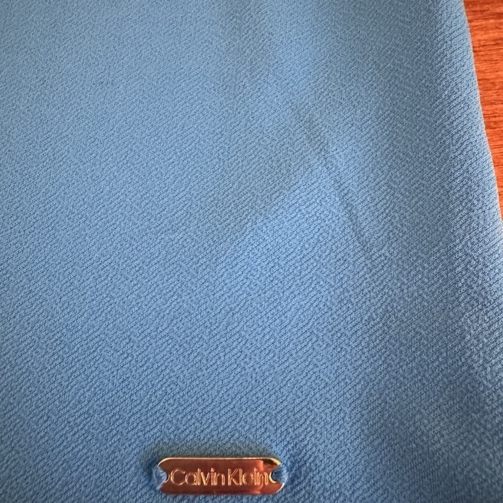 Calvin Klein Small Solid Blue W/Flutter Sleeves S… - image 3